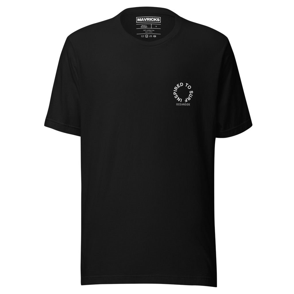 Inspired To Surf T-Shirt Black Front