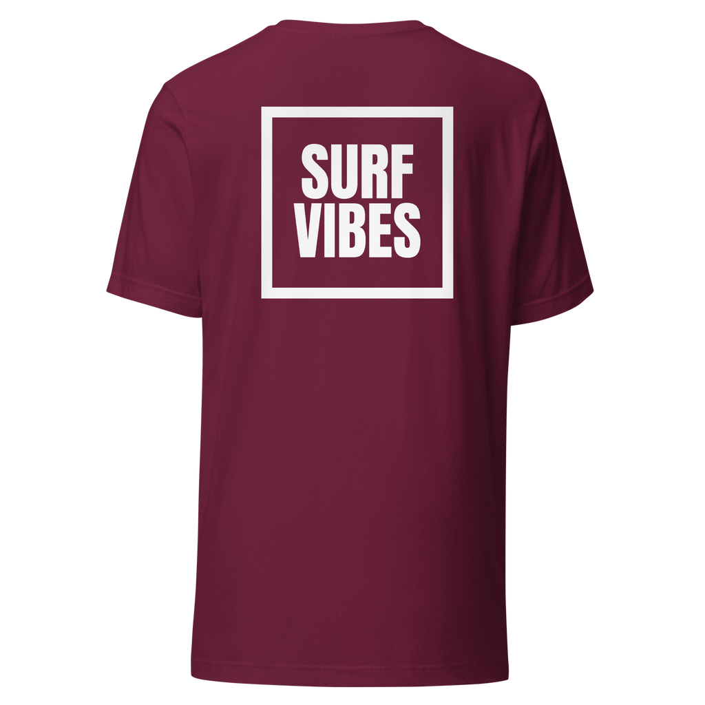 MAVRICKS Surf Vibes T-Shirt Maroon Back